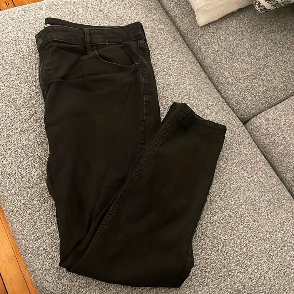 Black super skinny mid rise old navy jeans